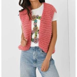 NEW ATELIER BASILE ida sleeveless vest in dusty rose